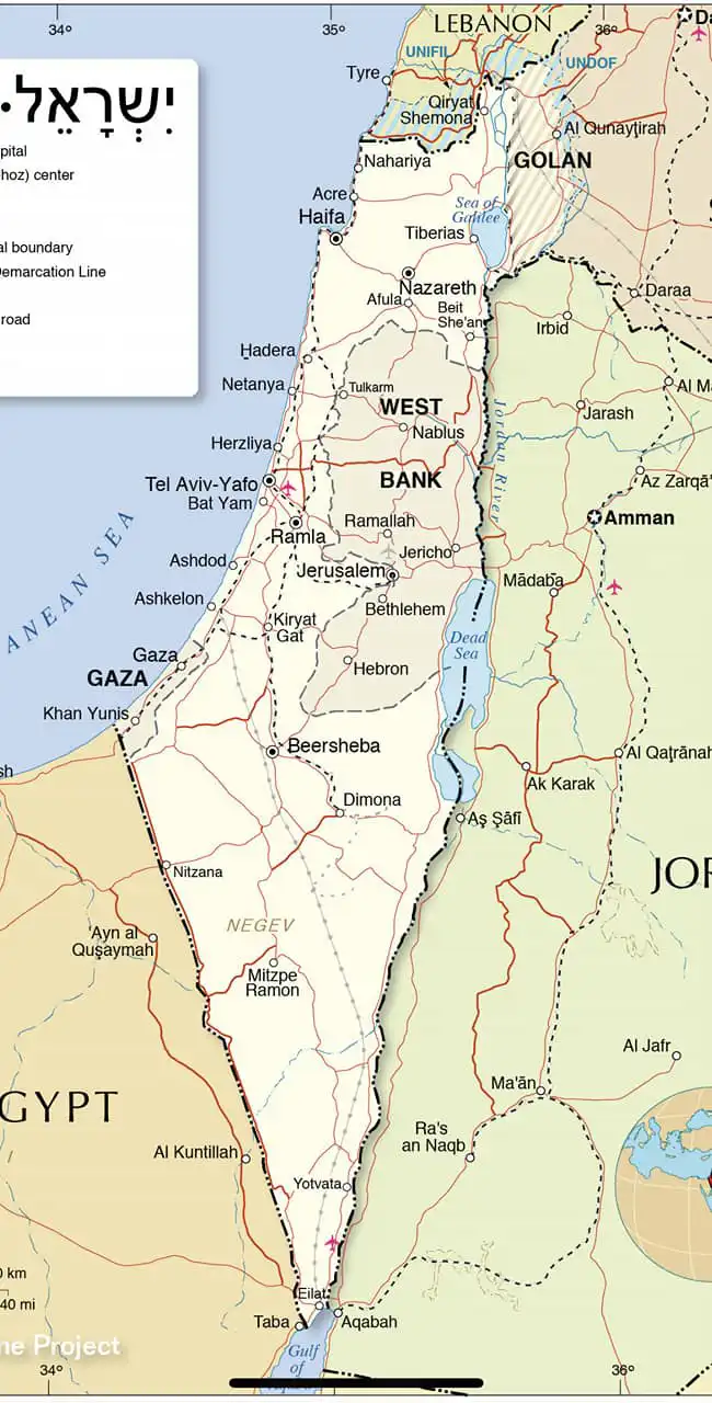Map of Israel